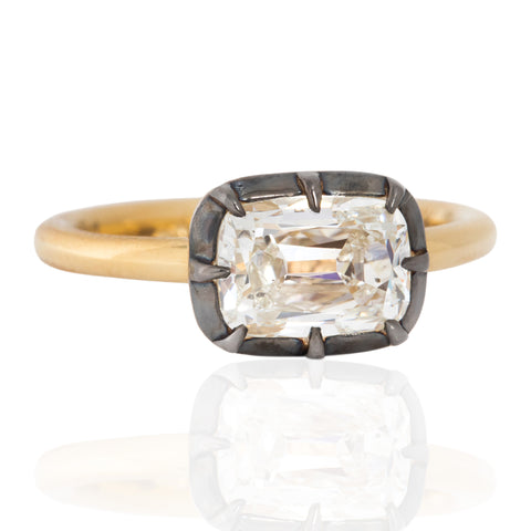 1.80ct Elongated Cushion Cut Diamond Collet Solitaire, GIA