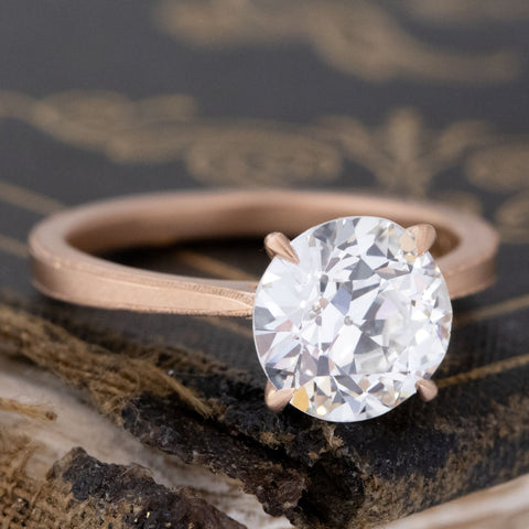 1.81ct GIA J VS1 old European cut diamond in the Erika Winters Lena knife-edge solitaire, 18K rose gold – alternate view 4