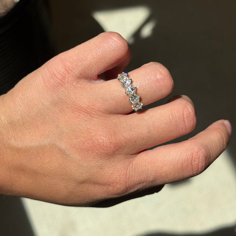 1.87ctw Old European Cut Diamond 5-Stone Band