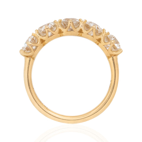 1.87ctw Old European Cut Diamond 5-Stone Band