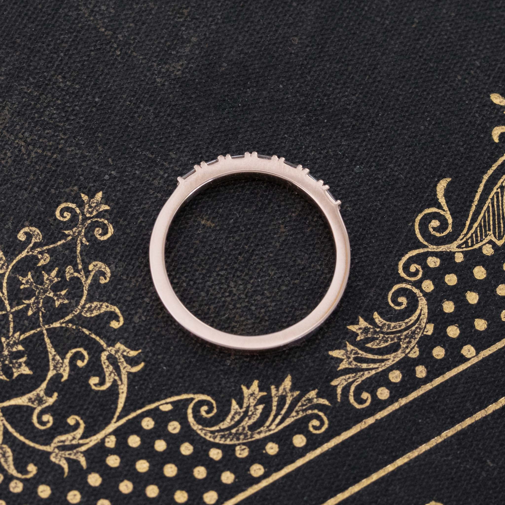 .18CTW SLIM BAGUETTE CUT DIAMOND 7-STONE BAND - Top