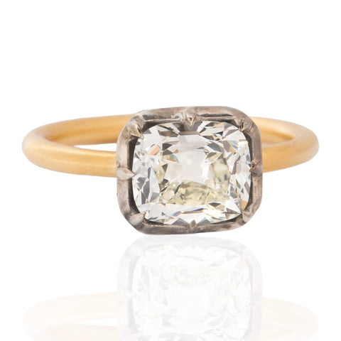 1.90ct Cushion Cut Diamond Collet Solitaire, GIA