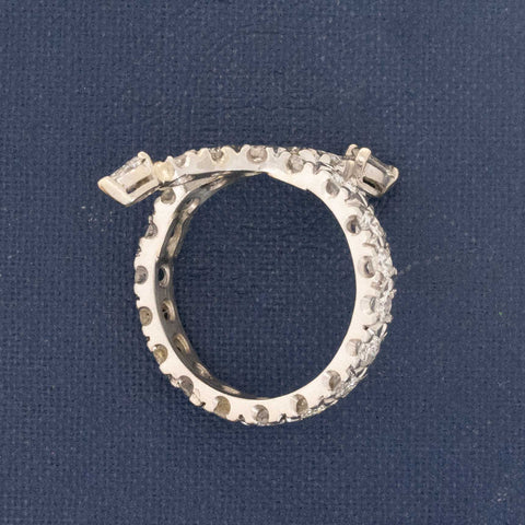 1.92ctw Vintage Diamond Bypass/Serpent Motif Ring