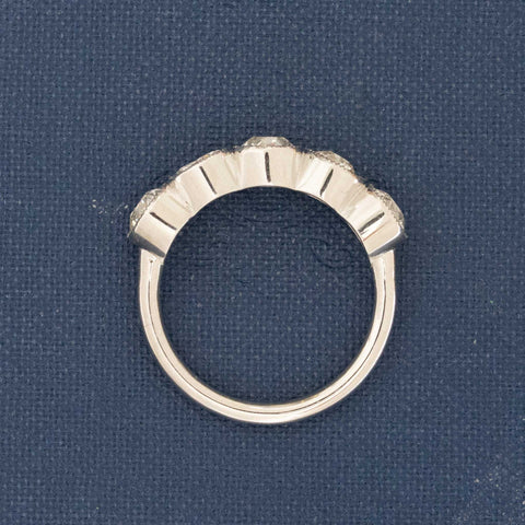 1.91ctw Old European Cut Diamond 5-Stone Bezel Band
