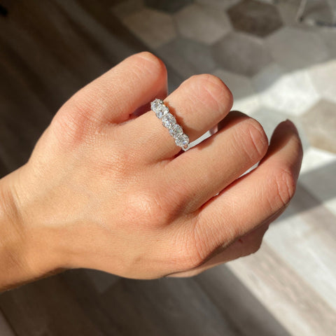 1.99ctw Old Mine Cut Diamond 5-Stone Band