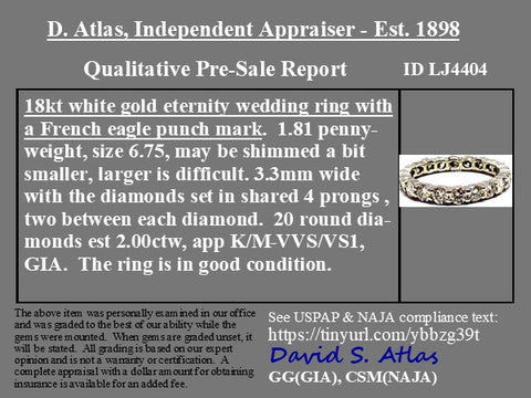 2.00ctw Round Brilliant Cut Diamond Eternity Band French