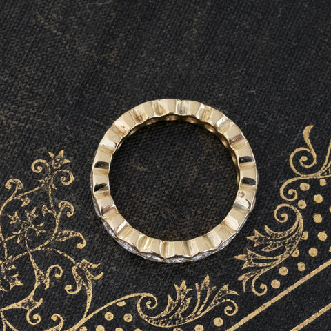 2.00ctw round brilliant diamond half bezel eternity band in 18kt yellow gold – alternate view 5