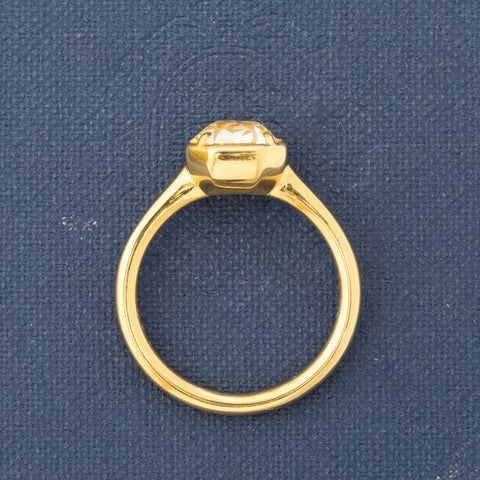 2.01ct Fancy Yellow Octagonal Cut Diamond Solitaire