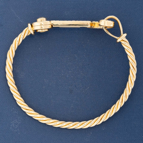 2.02ctw Vintage Diamond Hook Bangle, by Fujii