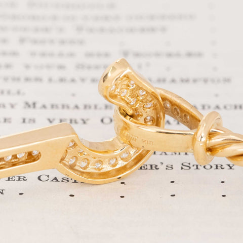 2.02ctw Vintage Diamond Hook Bangle, by Fujii