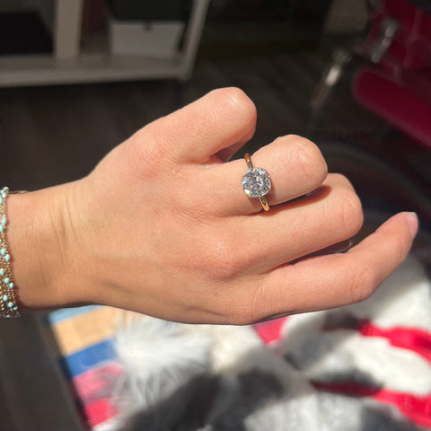 2.03ct Old Mine Cut Diamond Solitaire