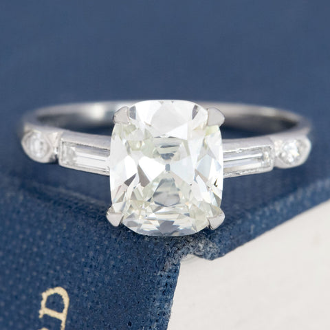 2.03ct Old Mine Cut Diamond Solitaire, GIA L VVS2