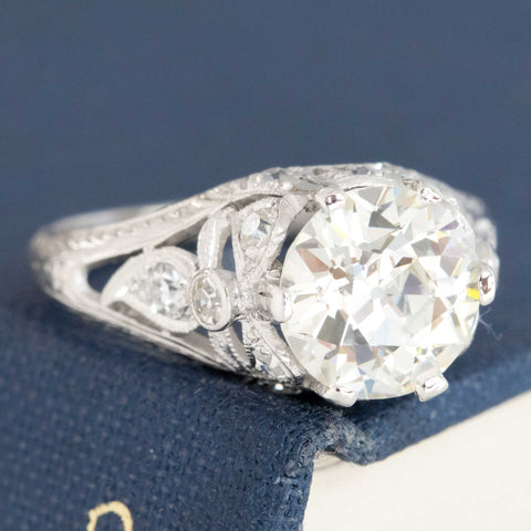 2.05ct Vintage Old European Cut Diamond Solitaire