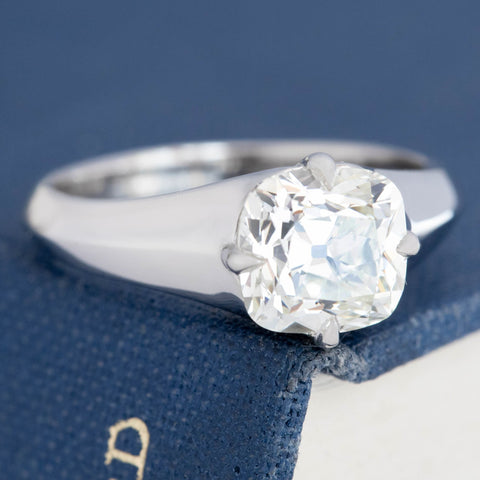 2.06ct Cushion Cut Diamond Solitaire, GIA K VS2