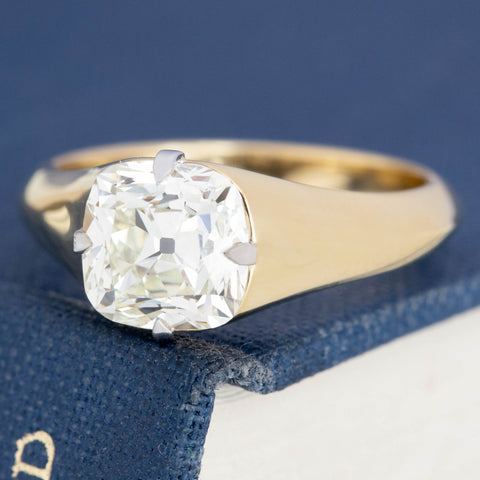 2.06ct Cushion Cut Diamond Solitaire, GIA L VS1
