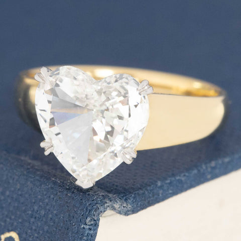 2.09ct Heart Cut Diamond Solitaire