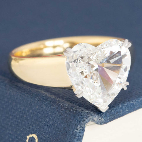 2.09ct Heart Cut Diamond Solitaire