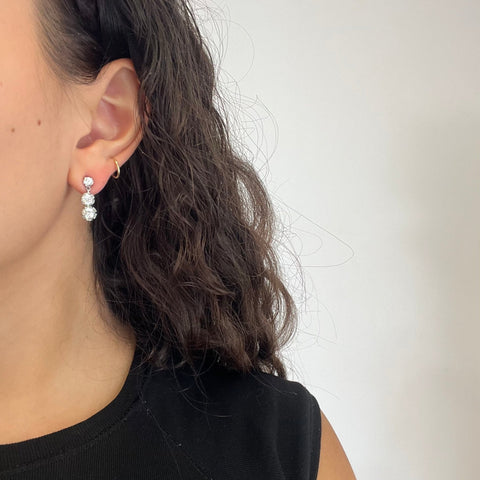 2.10ctw Art Deco Old European Cut Diamond Drop Earrings