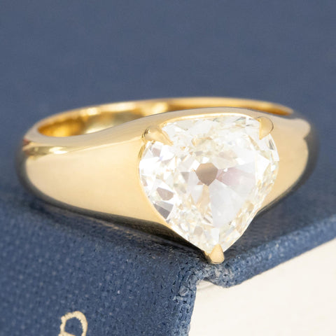 2.17ct Heart/Pear Peart Cut Diamond Solitaire