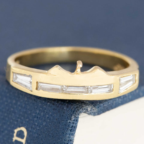 2.10ctw Vintage Round Brilliant Cut Diamond Bezel Wedding Set