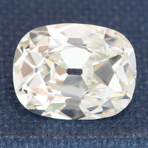 antique natural elongated old mine cut diamond with a GIA certificate