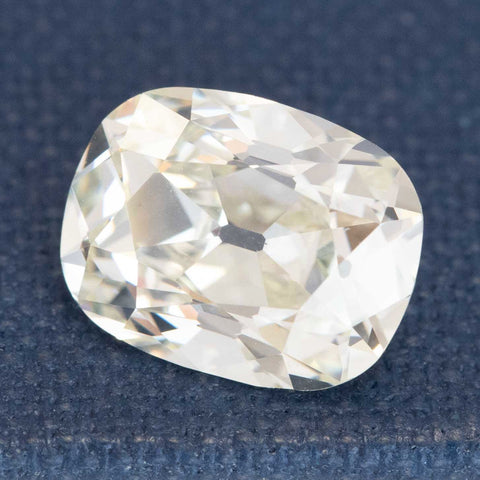 antique natural elongated old mine cut diamond with a GIA certificate