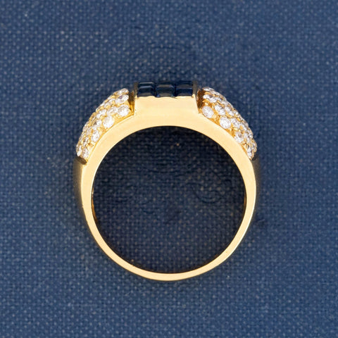 2.35ctw Diamond & Sapphire Cluster Ring, by Boucheron