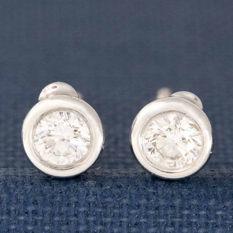 .23ctw Petite Round Brilliant Cut Diamond Stud Earrings by Roberto Coin