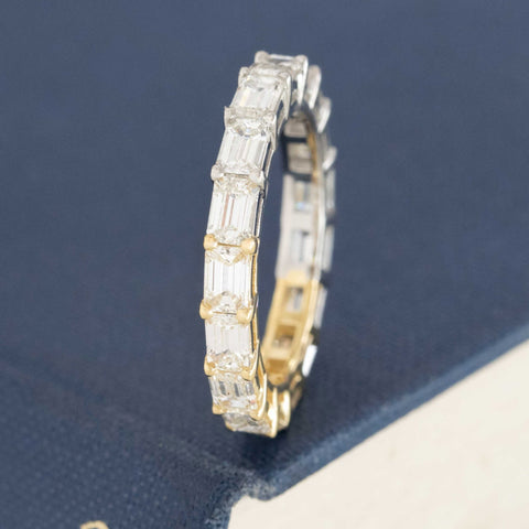 2.47ctw Baguette Cut Diamond Yin-Yang Eternity Band
