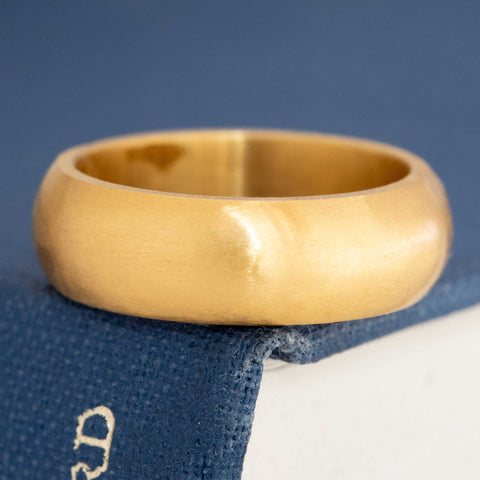 24kt Wide Wedding Band, 6.30mm