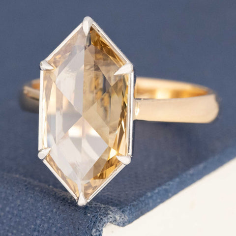 2.50ct Hexagonal Portrait Cut Diamond Solitaire