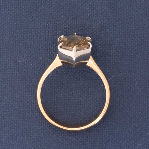 2.50ct Hexagonal Portrait Cut Diamond Solitaire