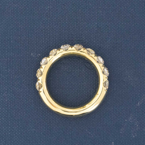 2.63ctw Old European Cut Diamond 3/4 Eternity Band