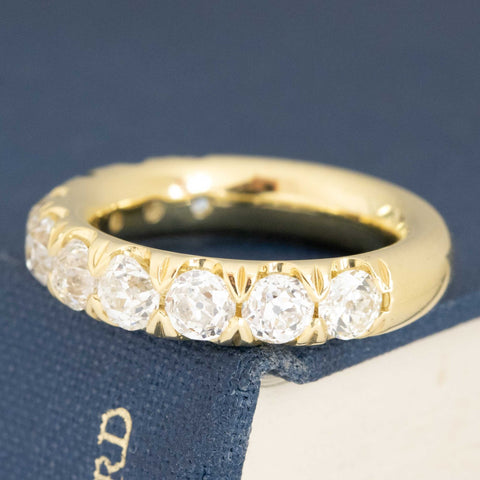 2.63ctw Old European Cut Diamond 3/4 Eternity Band