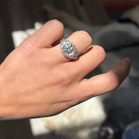 2.68ct Edwardian Old European Cut Diamond Ring, GIA