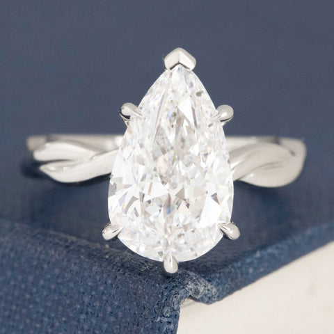 2.70ct Pear Cut Diamond Solitaire