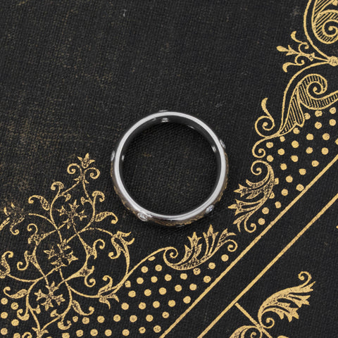 Vintage diamond scatter band in platinum – alternate view 5