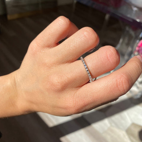 .27ctw Single Cut Diamond Slim Eternity Band