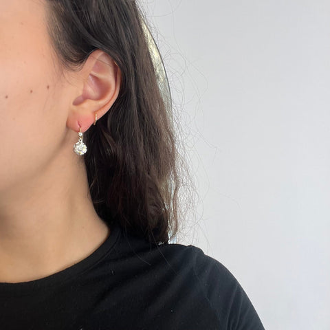 2.81ctw Antique Old European Cut Diamond Dormeuse Earrings