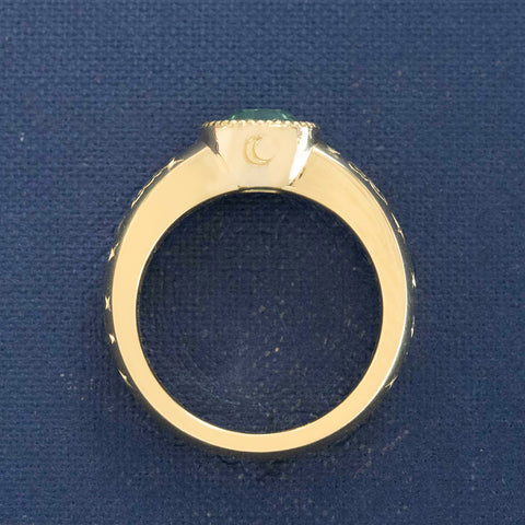 2.97ct Vintage Zircon Bezel Ring, GIA