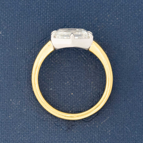 3.00ct Hexagonal Portrait Cut Diamond Solitaire, GIA G VS1