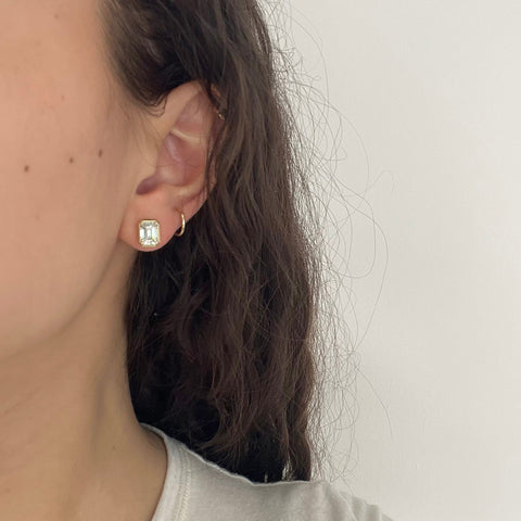 3.00ctw Emerald Cut Diamond Stud Earrings