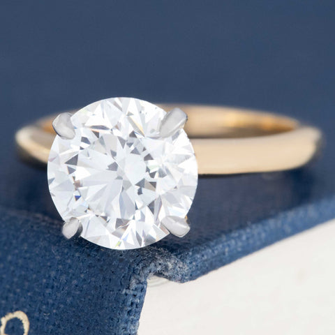 3.01ct Round Brilliant Cut Diamond Solitaire, GIA E SI2 EX EX EX