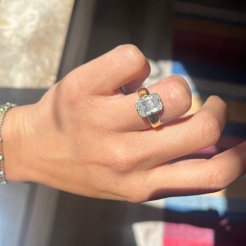 3.02ct Criss Cut Diamond Solitaire