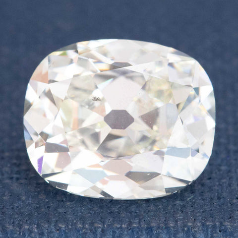 GIA certified antique diamond in K color SI1 clarity
Vintage Old Mine Cut elongated diamond, white-facing brilliance