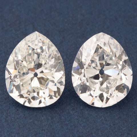 3.04ctw Pear Cut Diamond Matched Pair, GIA