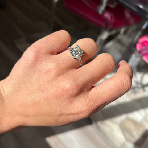 3.05ct Art Deco Old European Cut Diamond Solitaire, GIA N SI1