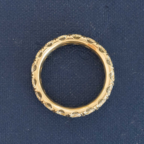 3.17ctw Old European Cut Diamond Eternity Band