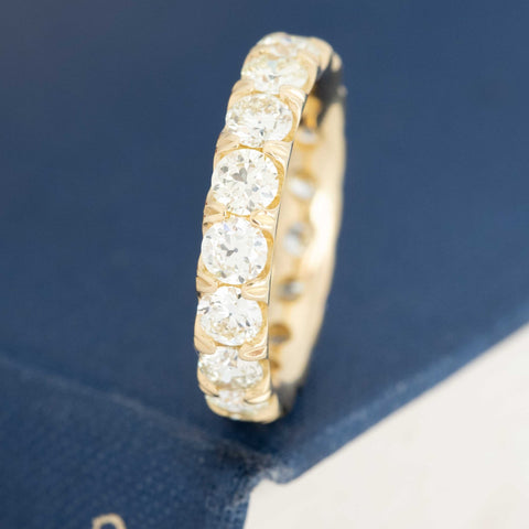 3.17ctw Old European Cut Diamond Eternity Band