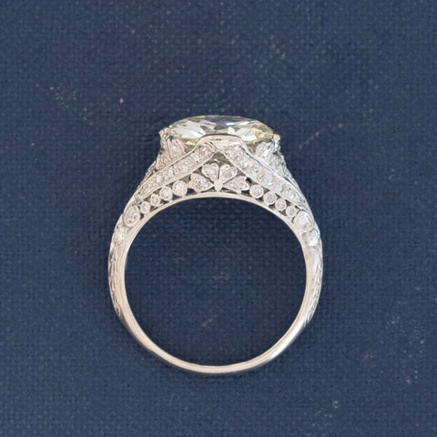 3.19ct Edwardian Old European Cut Diamond Solitaire, GIA M VS1
